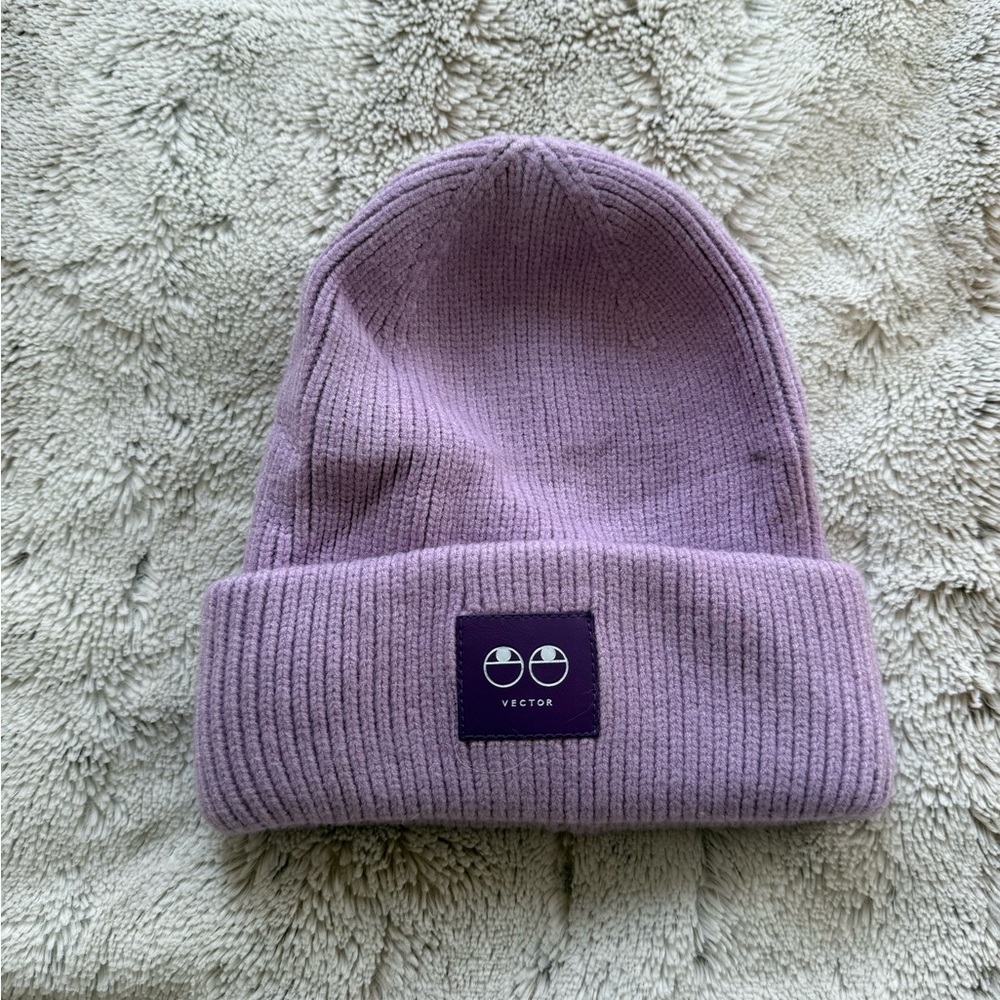 Vector Ski Snowboard Purple Beanie
